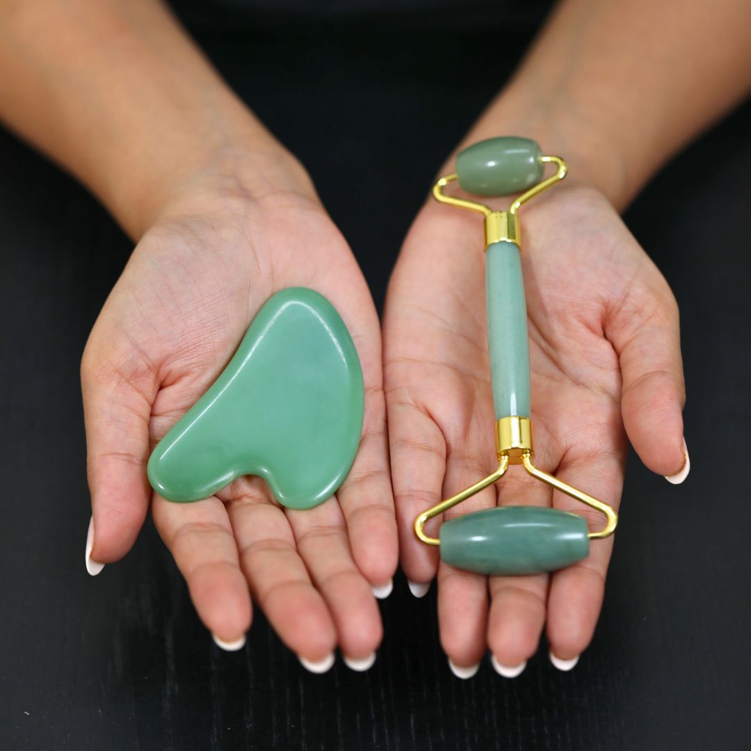 Jade Quartz Face Roller & Gua Sha Set
