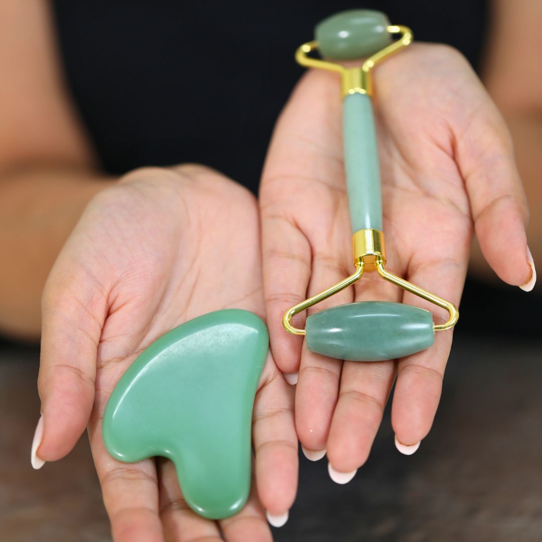 Jade Quartz Face Roller & Gua Sha Set
